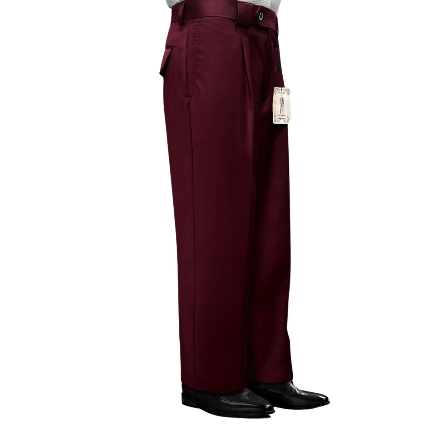 Centauri Collection: Burgundy Wide-Leg Pants Chill Mode WrinkleFreeFabric
