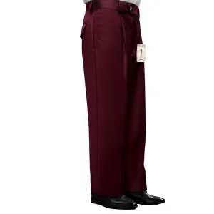 Centauri Collection: Burgundy Wide-Leg Pants FlexibleKnees Casual Office