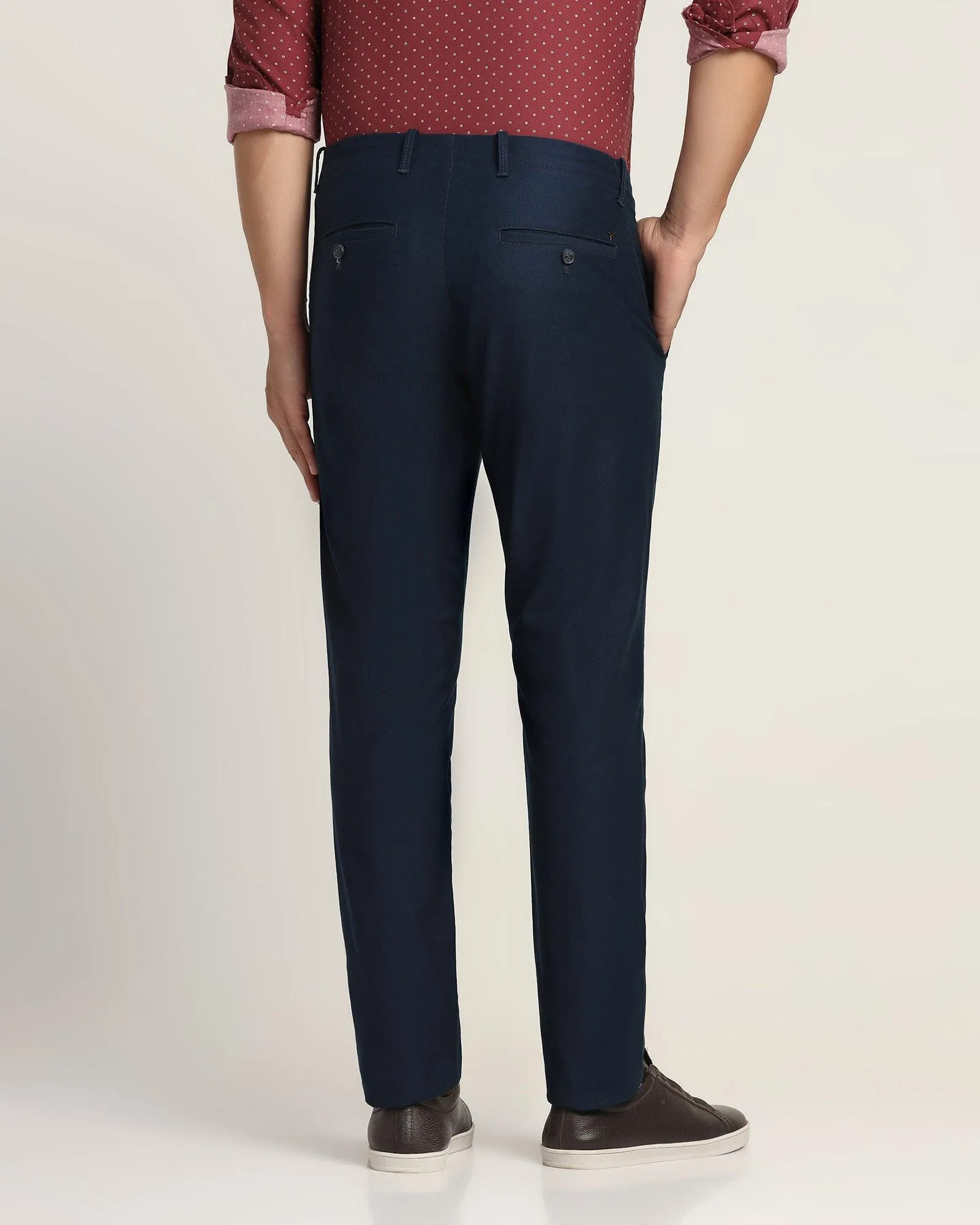 Slim Fit B-91 Casual Teal Textured Khakis - Segy Long Wear