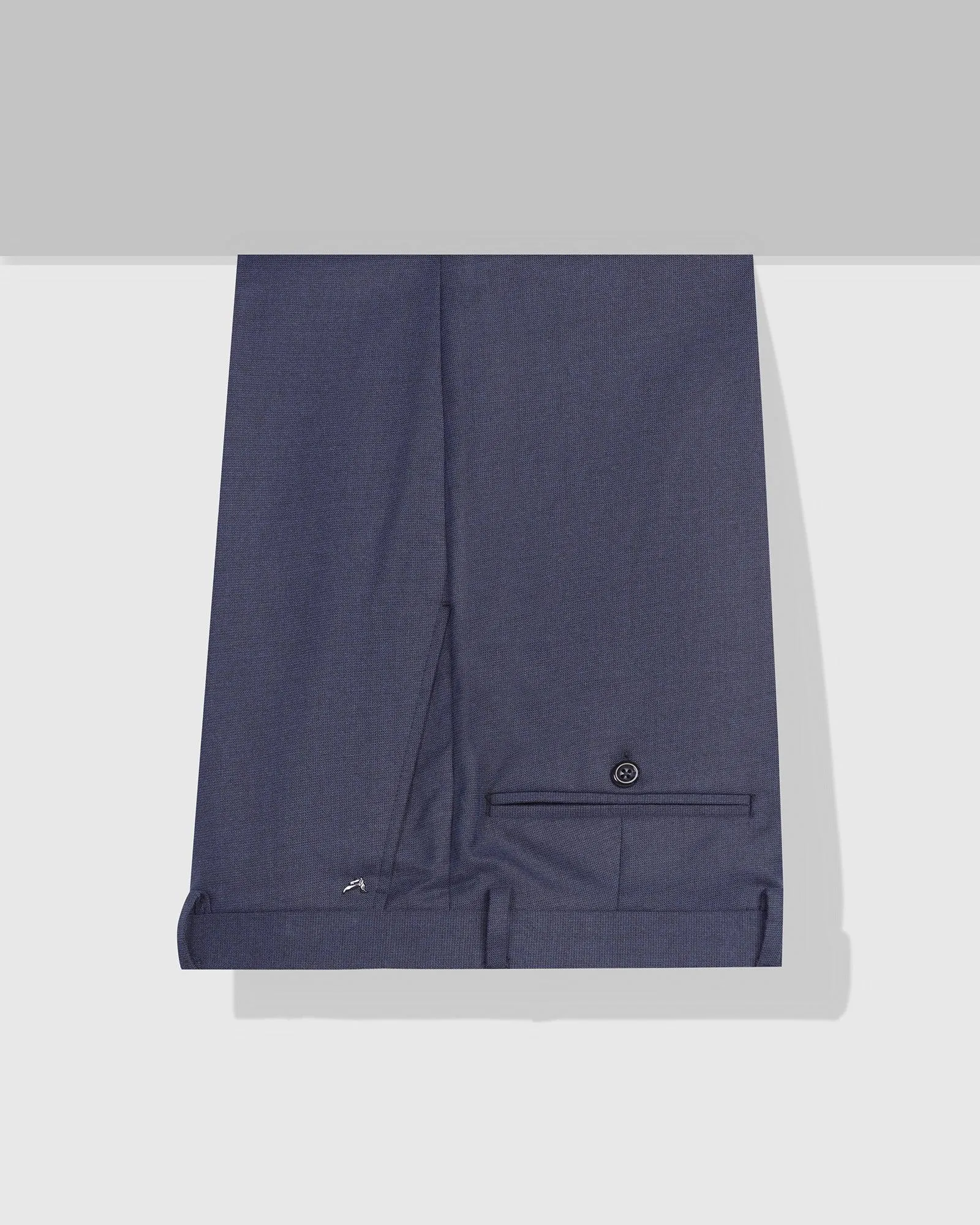Slim Fit B-91 Formal Navy Textured Trouser - Zing UVProtection