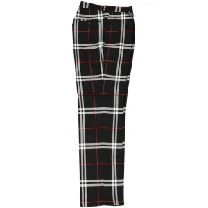 NonSlipGrip Everyday Comfort Wear Plaid Black White Red Pants