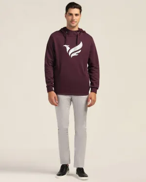 Relaxing Design Hoodie Fig Solid Sweatshirt - Chad