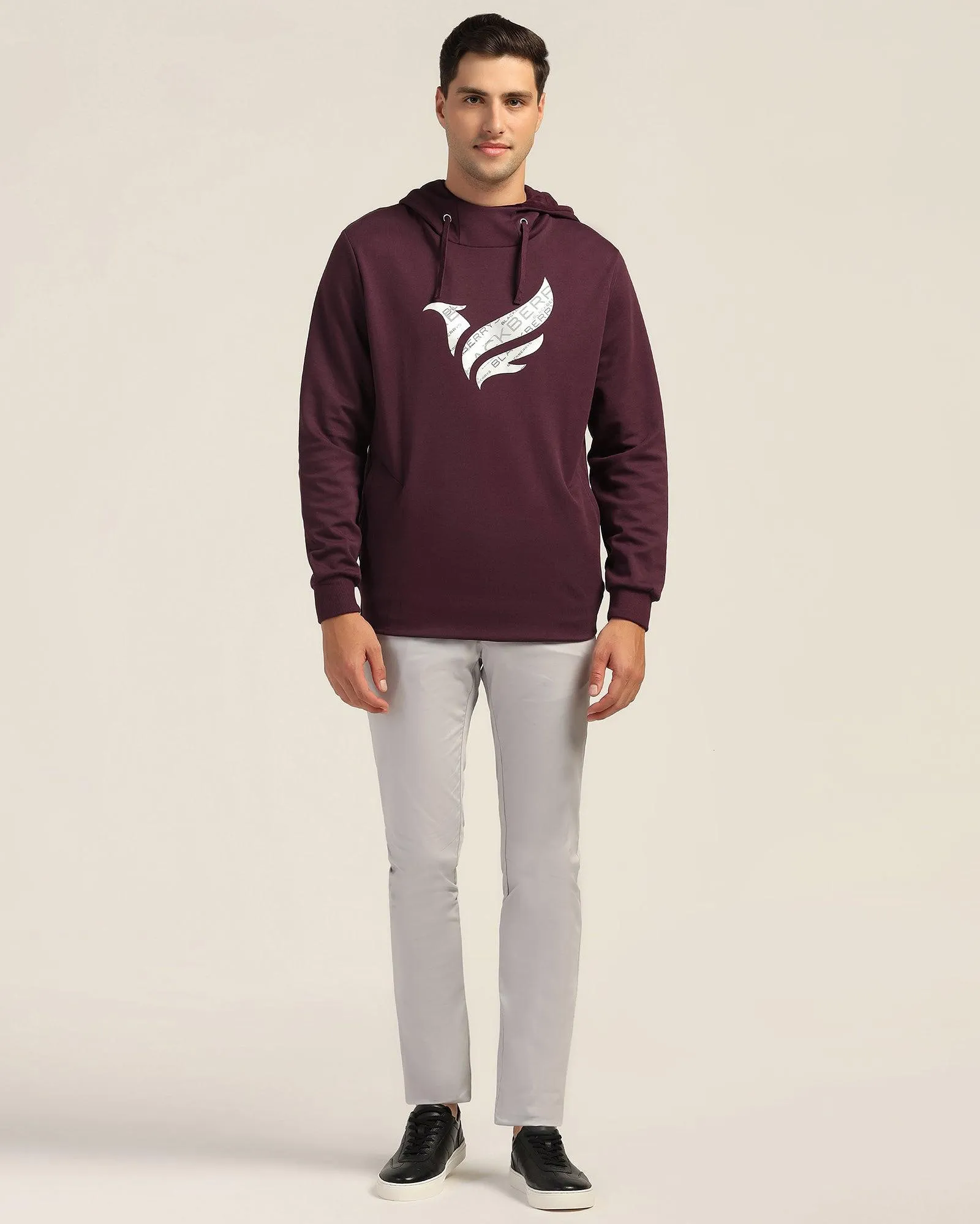 Relaxing Design Hoodie Fig Solid Sweatshirt - Chad