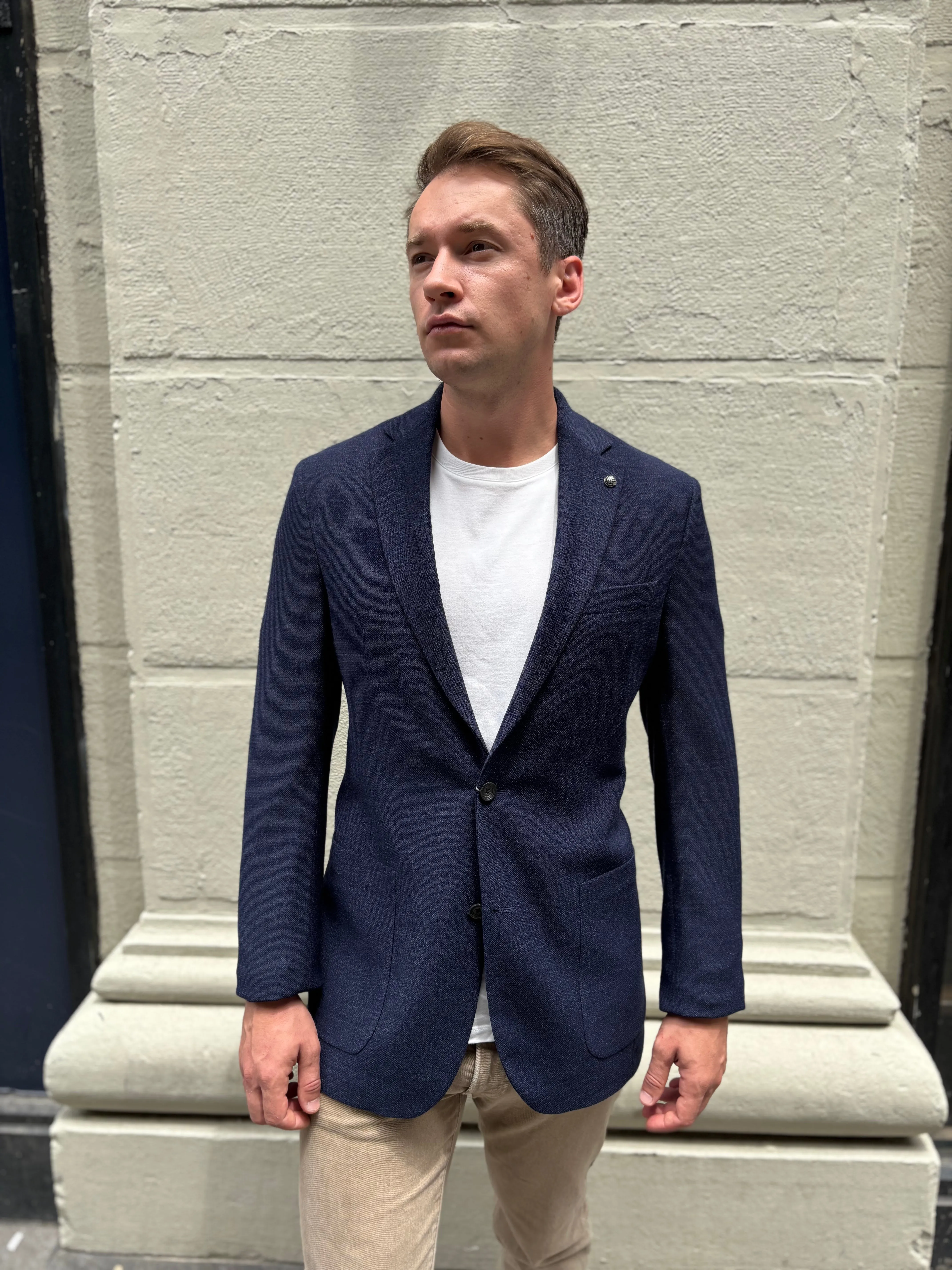 Hampton Sportcoat - Navy Compression Fold Design