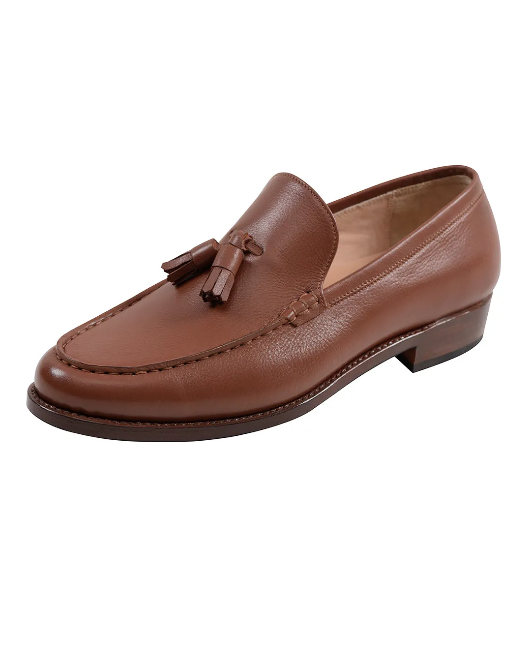 Mid Top heel cup Tassel Loafers Tan