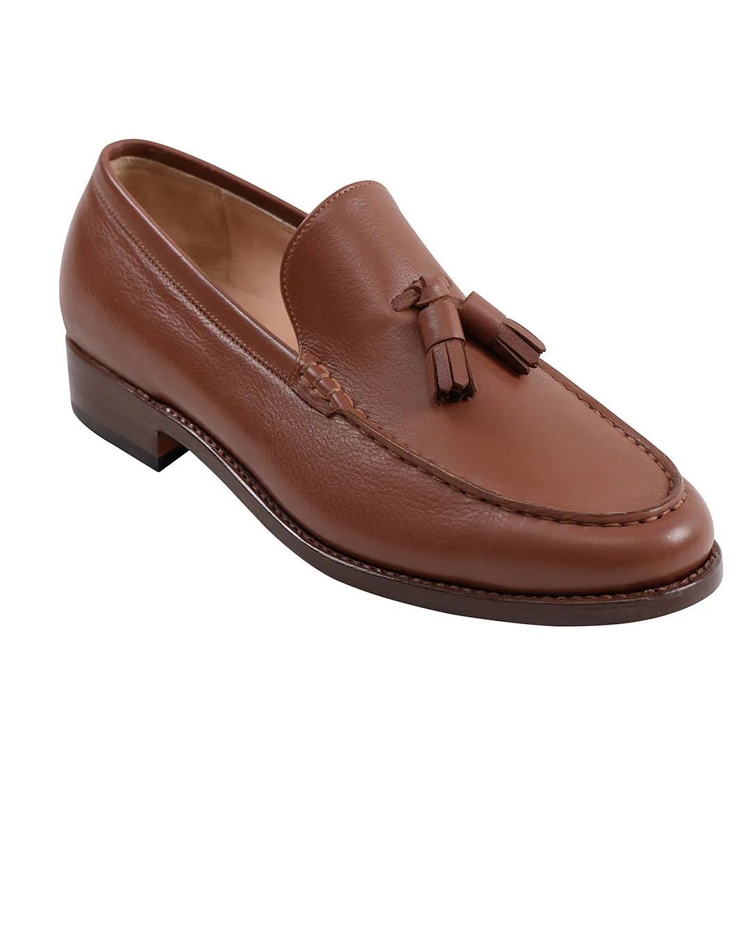 Tassel Loafers Tan Seamless Fit Gym Workout