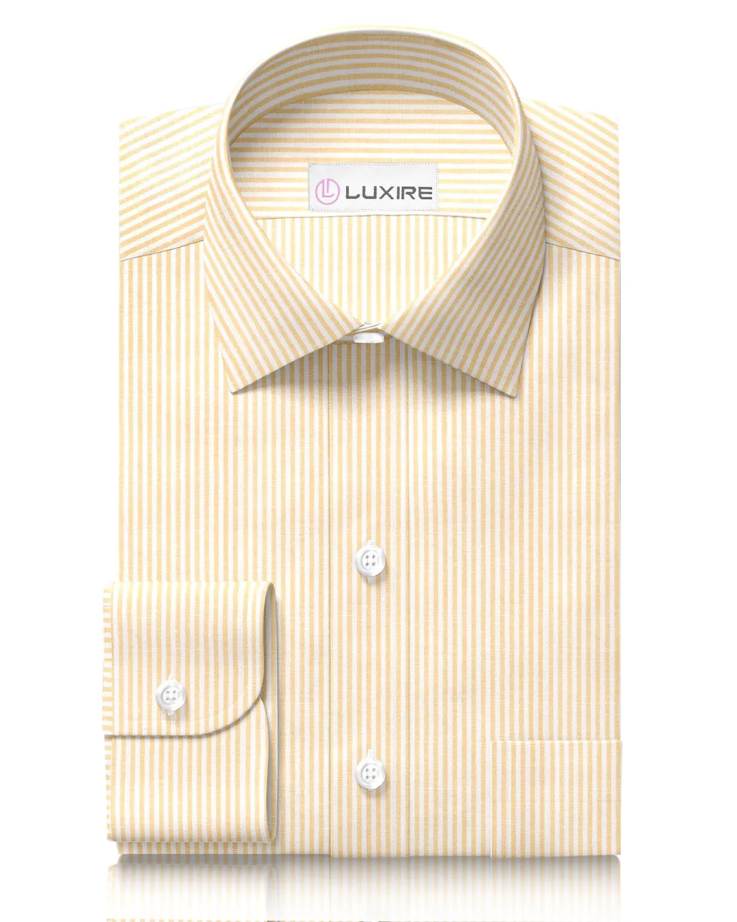 NonRestrictive Cut Linen: Yellow Candy Stripes
