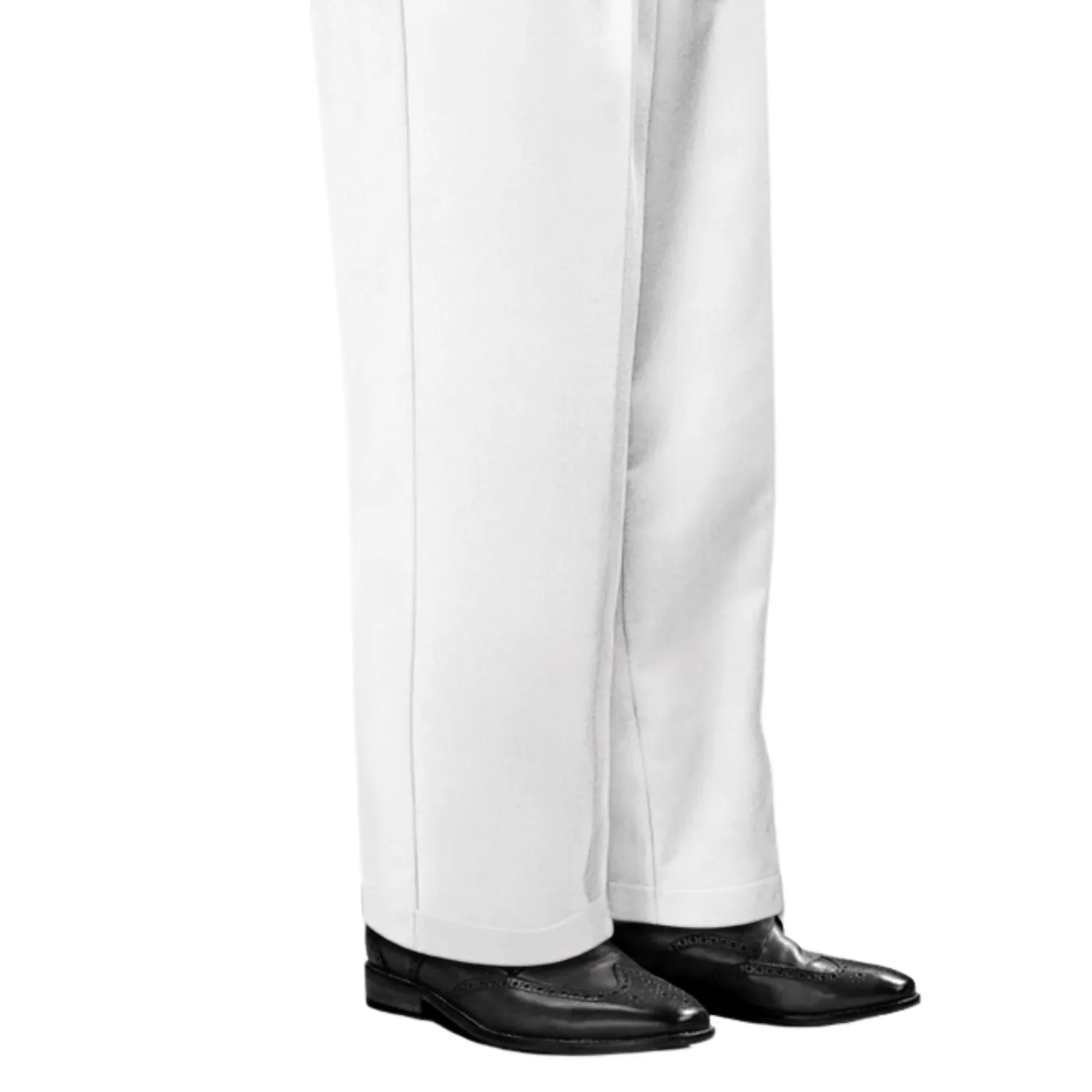 Centauri Collection: White Wide-Leg Pants Anti Cling Finish QuickDryTech