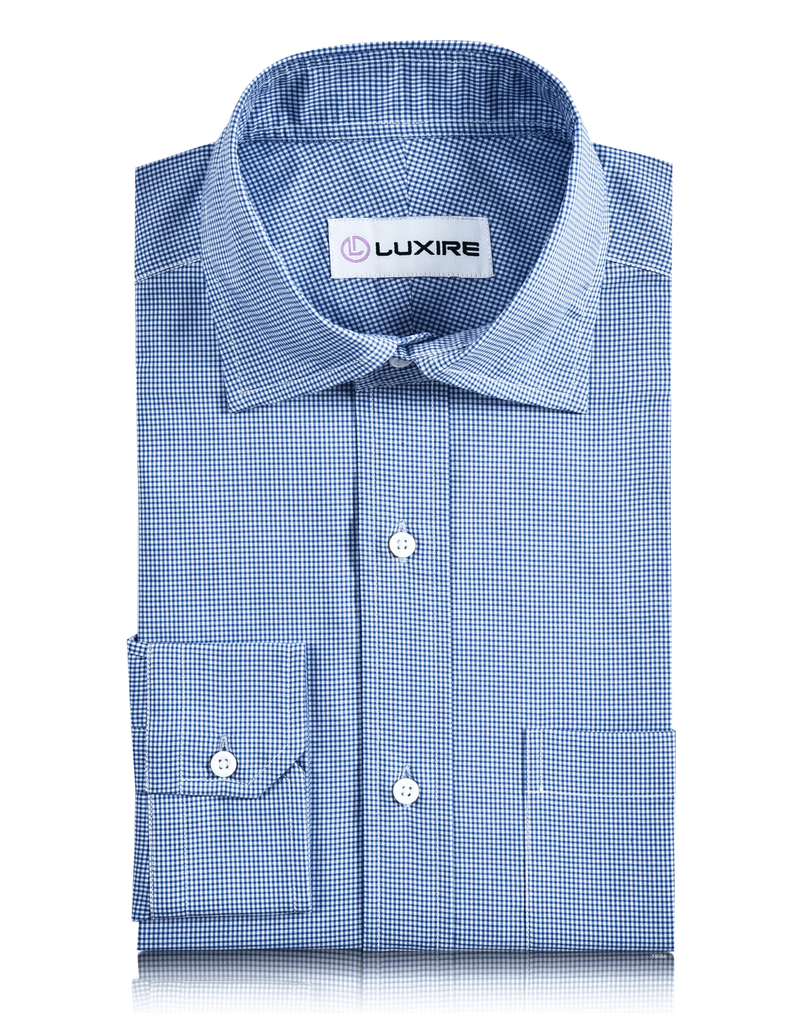 Blue Micro Gingham Checks Shirt New Yorker AllDayComfort