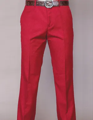RED MODERN FIT FLAT FRONT DRESS PANTS BreathableLining