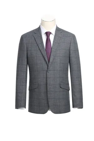 Alessandro Vitello by Renoir Slim Fit Blazer Gray 294-20 Army Style