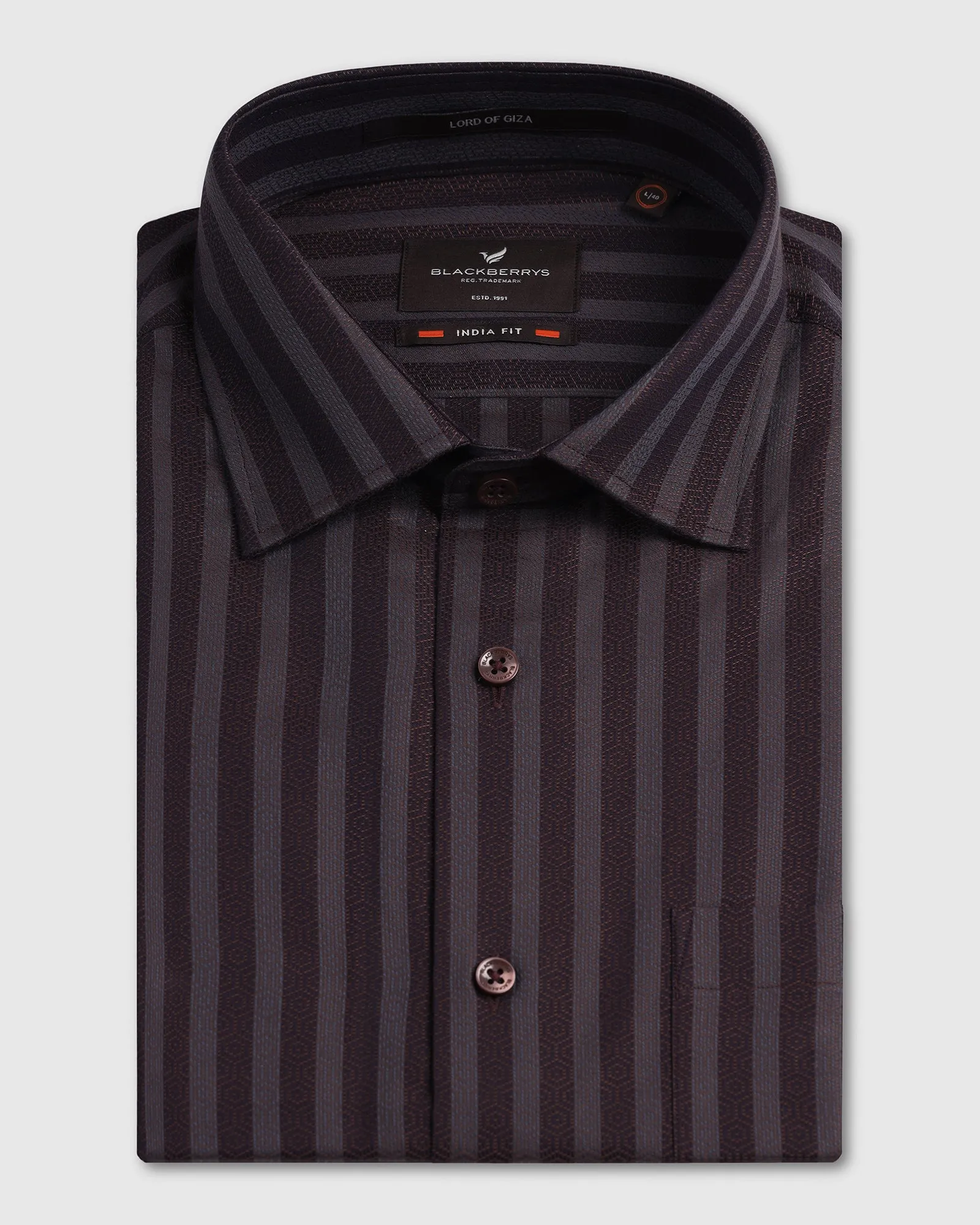 Rust Stripe Shirt - Refute City Exploration Eco-Friendly Fabric