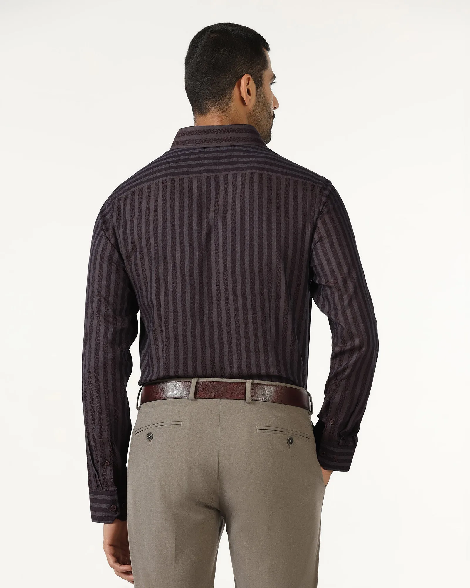 Polished Look Odor Control Technology Rust Stripe Shirt - Refute