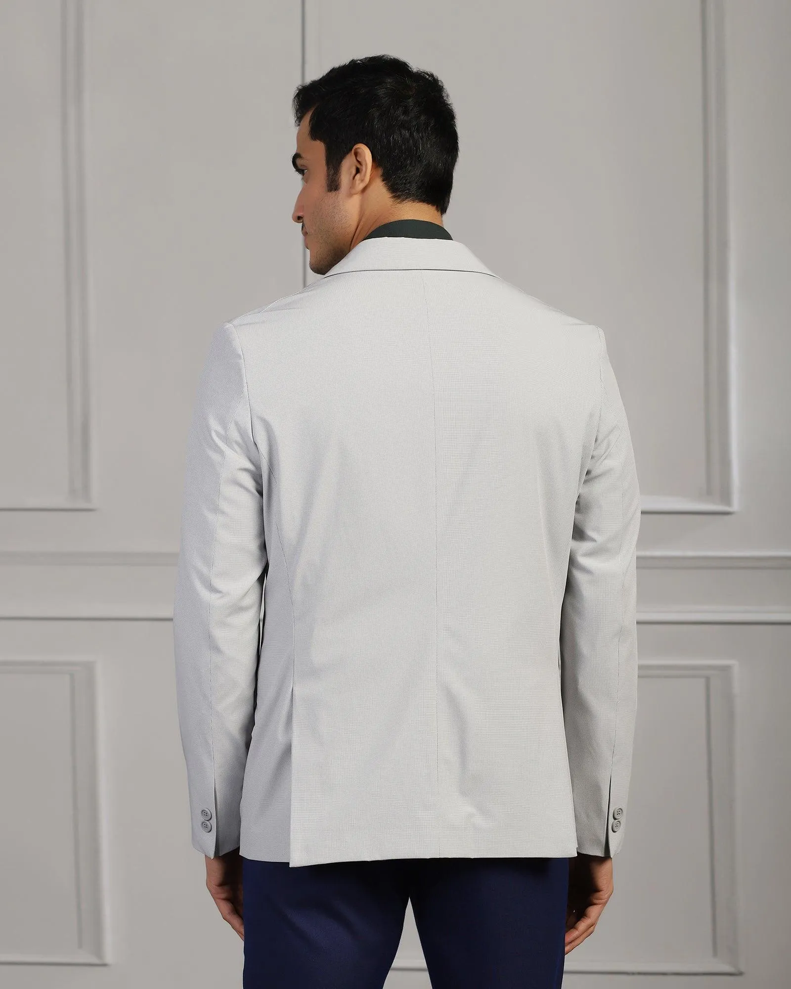 Flexible Layer System TechPro Formal Light Grey Textured Blazer - Maspar