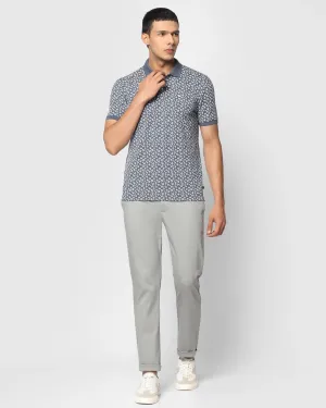 Durable Hem Slim Comfort B-95 Casual Grey Textured Khakis - Kurt