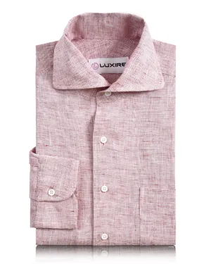 Linen: Red End on End Stylish Jumper