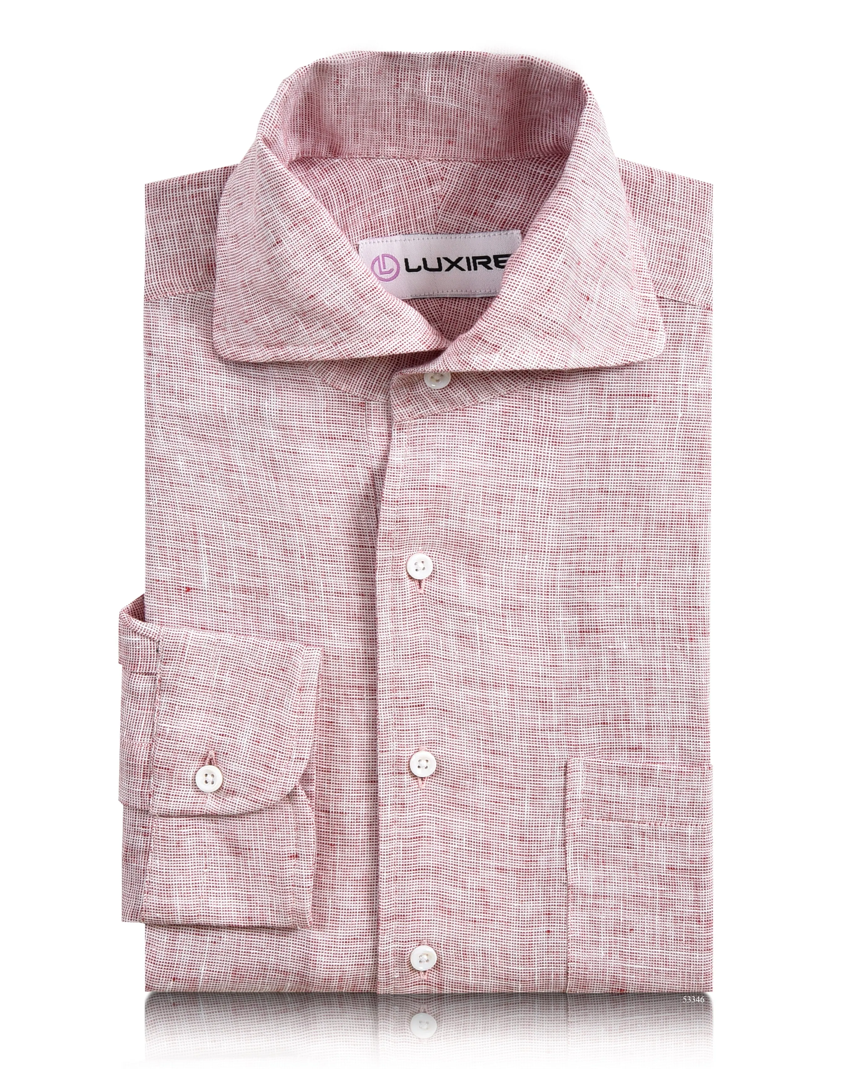 Linen: Red End on End Stylish Jumper