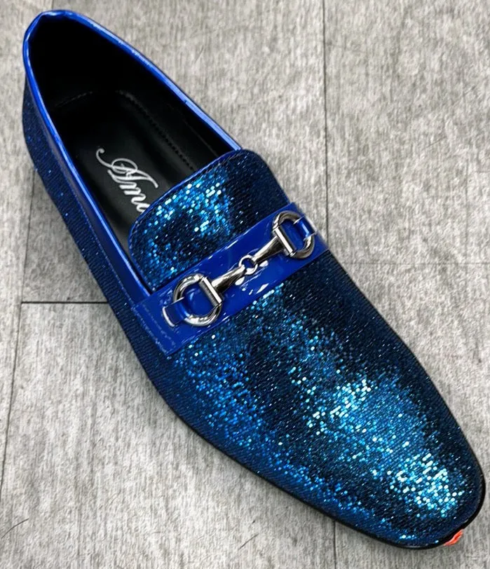 Exclusive Formal Dress Shoe Blue SUTTON Soft Tone Natural Fiber Lining