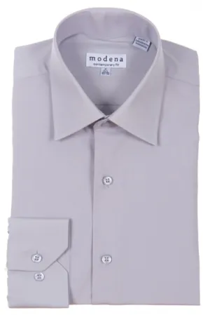 Modena Contemporary Fit Regular Cuff M300BS0R Gray Layering Piece Smooth Stitch Pattern