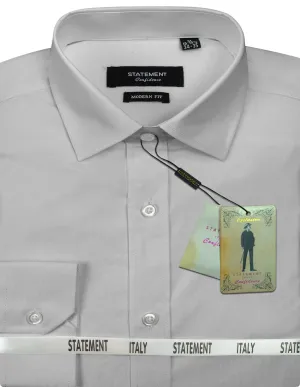 MODERN FIT GRAY BASIC DRESS SHIRT Edgy Design