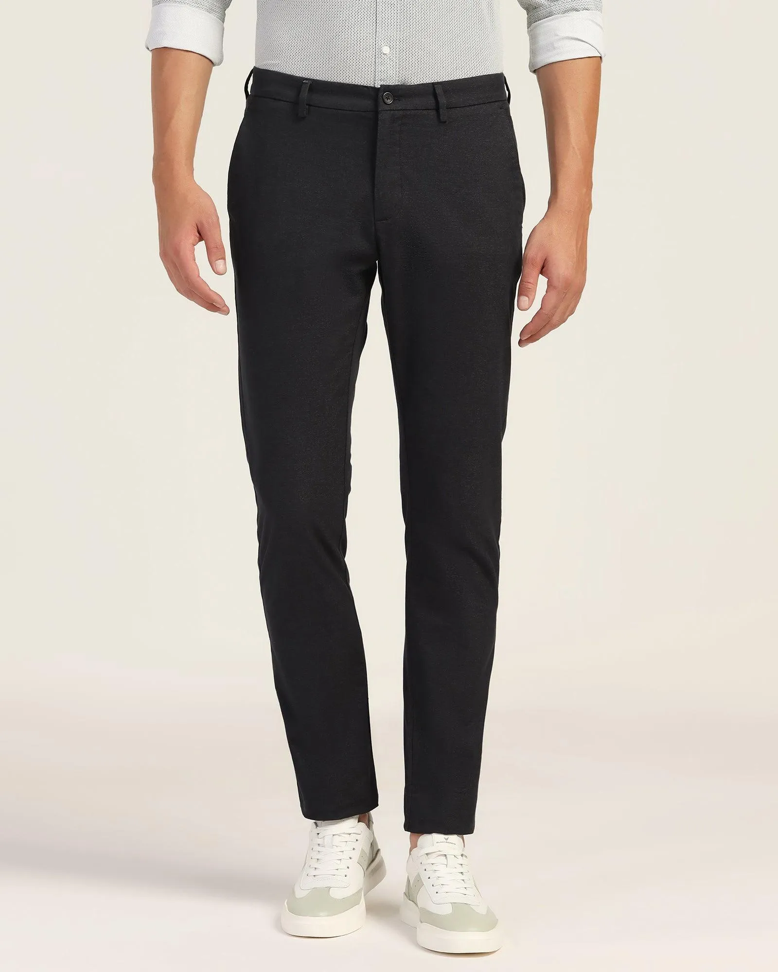 Slim Comfort B-95 Casual Black Solid Khakis - Cypher Durable Utility