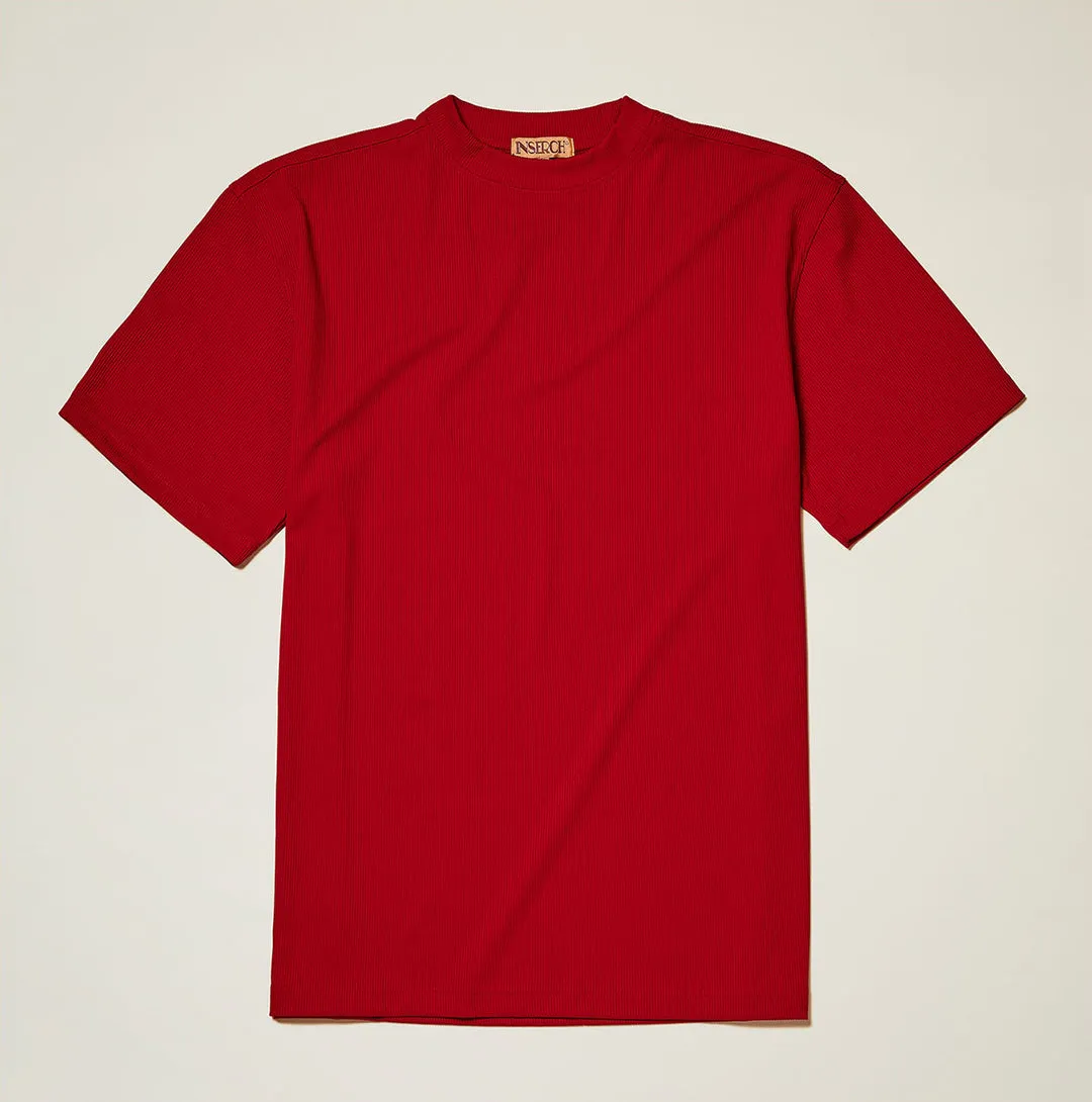 Airflow Vents Inserch Rib Crew Neck T-Shirt T299-00170 Chilli Pepper