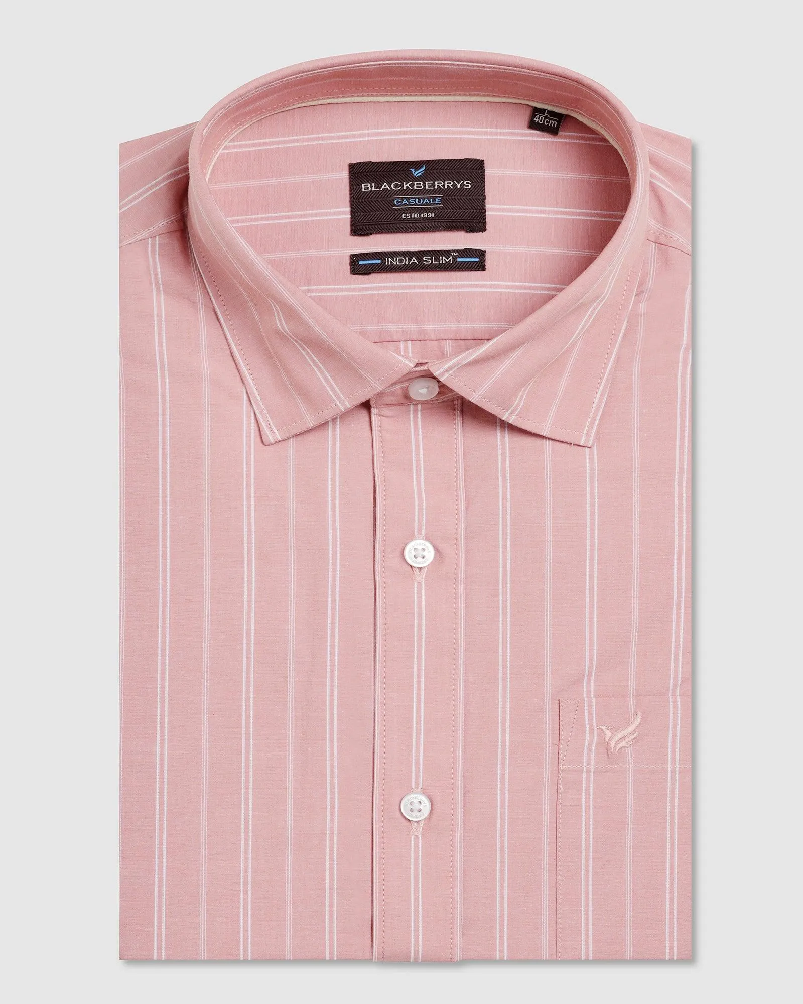 Casual Pink Stripe Shirt - Dollar Work From Home