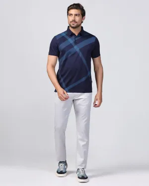 Winter Ready Slim Comfort B-95 Casual Grey Yarn Dyed Khakis - Royal