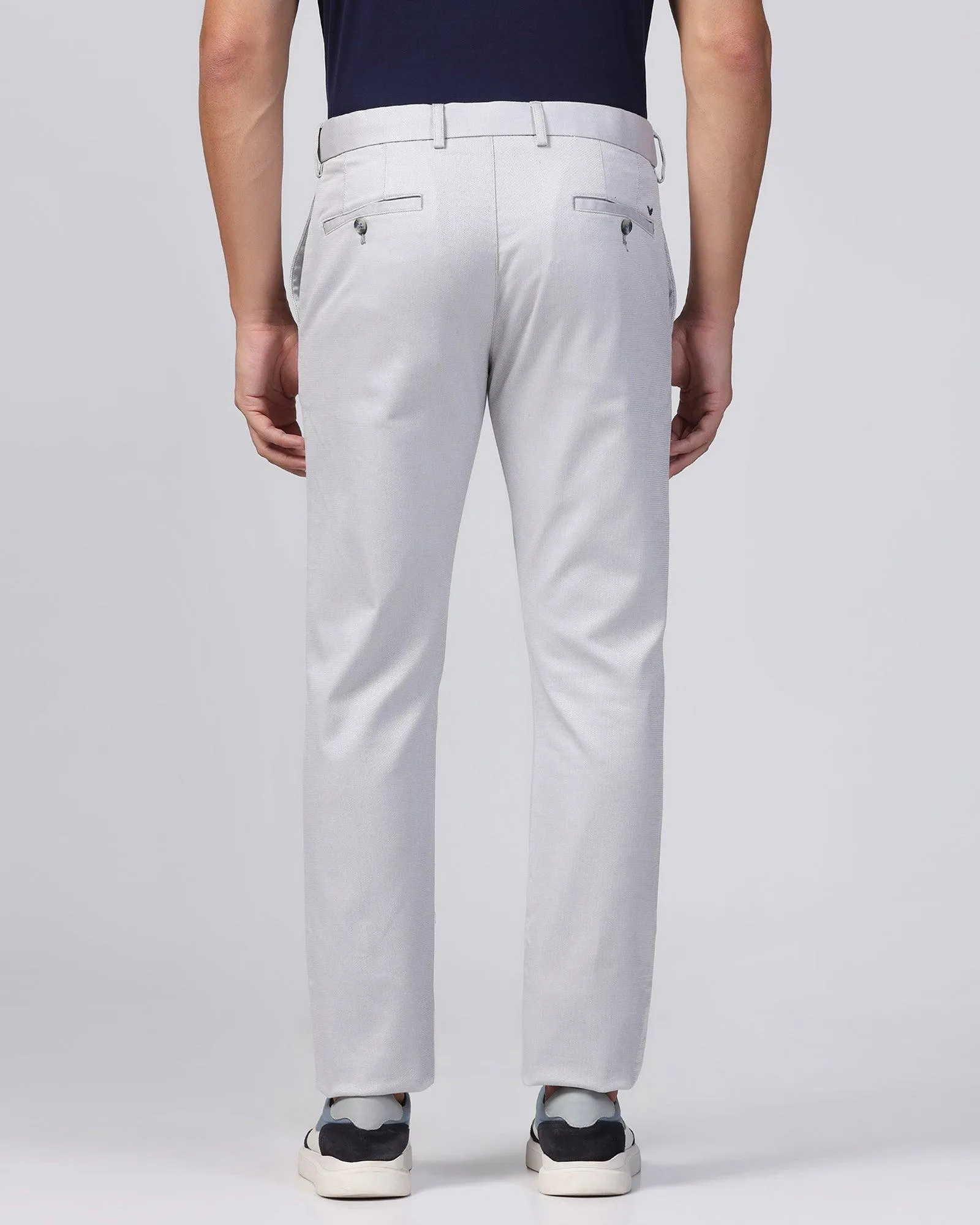 Slim Comfort B-95 Casual Grey Yarn Dyed Khakis - Royal Work Essential