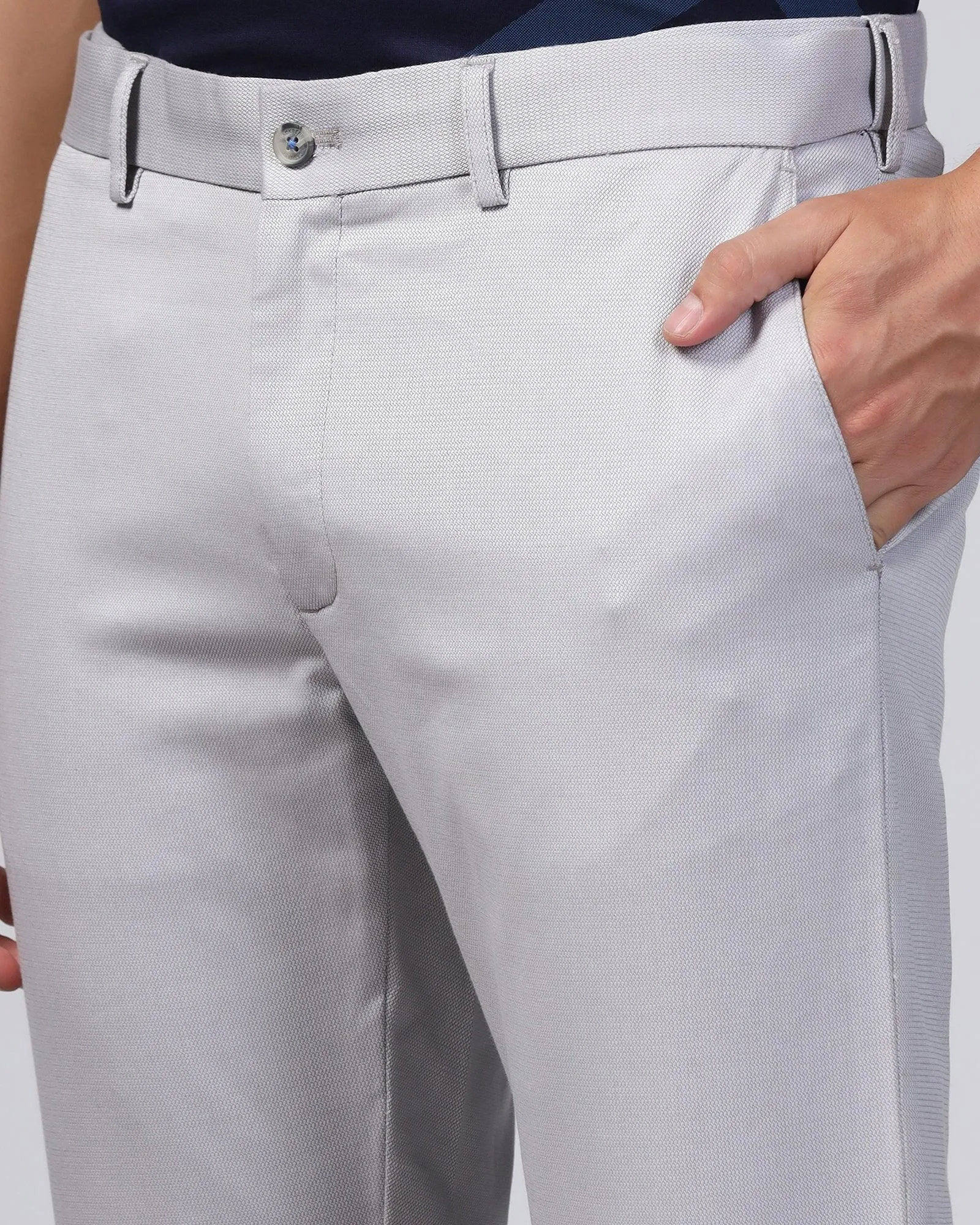 Breath Flex Sport Fit Slim Comfort B-95 Casual Grey Yarn Dyed Khakis - Royal