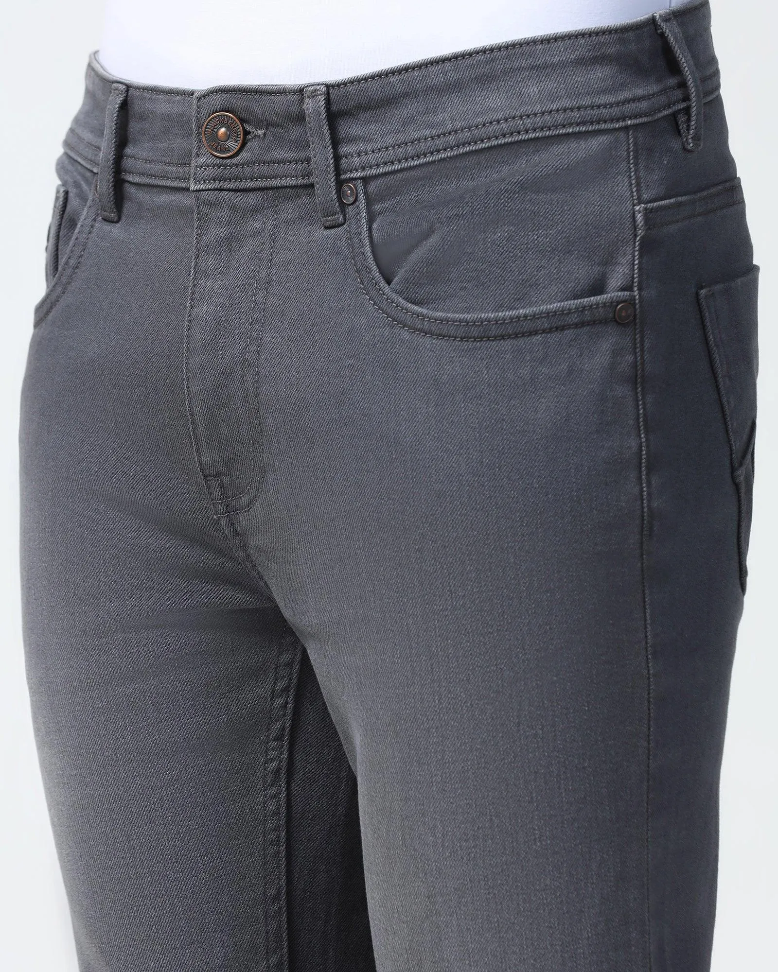 Super Clean Slim Yonk Fit Grey Jeans - Bjorn Road Trip Affordable