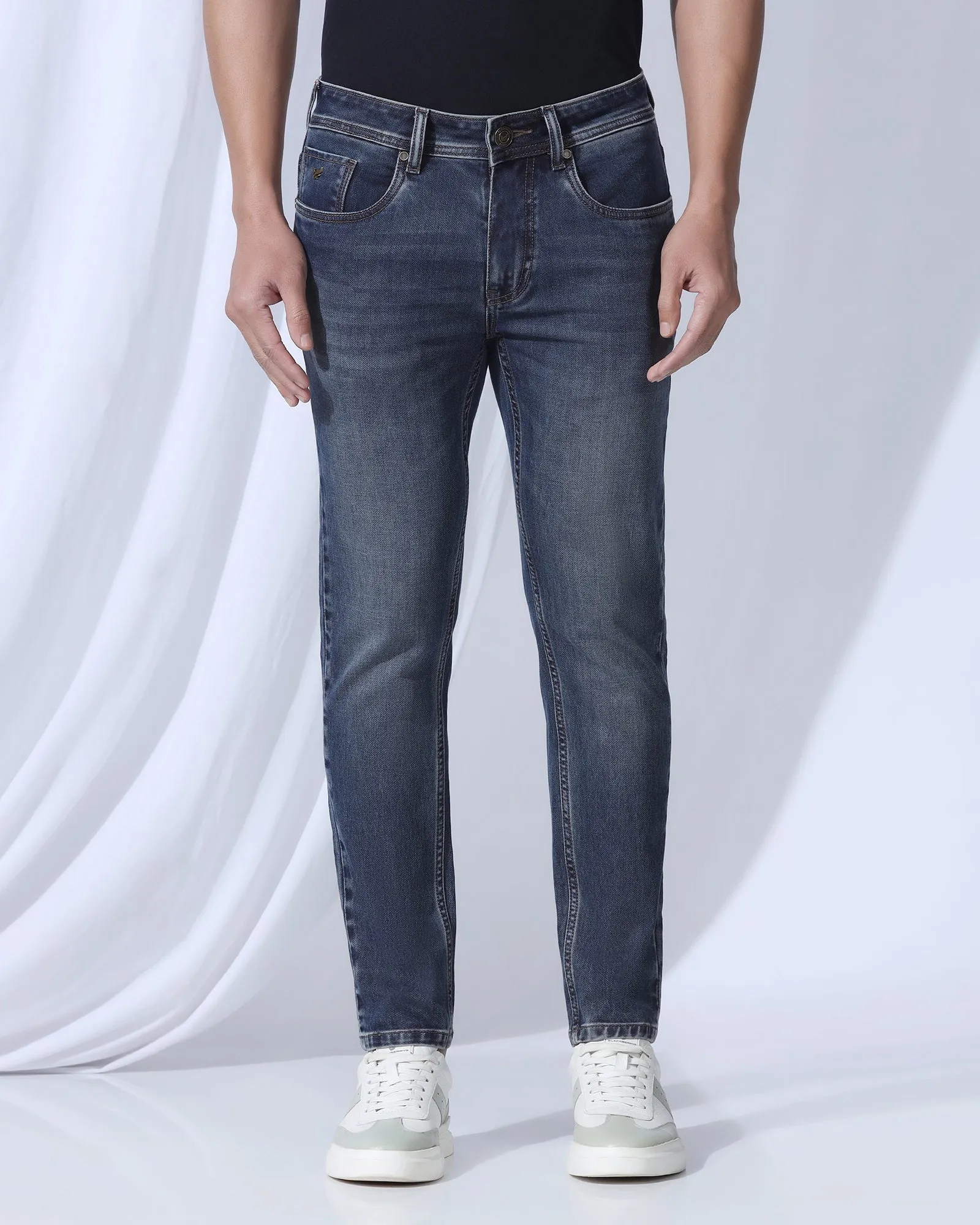 Ultrasoft Skinny Cropped Fiji Fit Indigo Jeans - Tom Street Fashion Trend Setter Holiday Vibes Sustainable Evening Stroll Casual