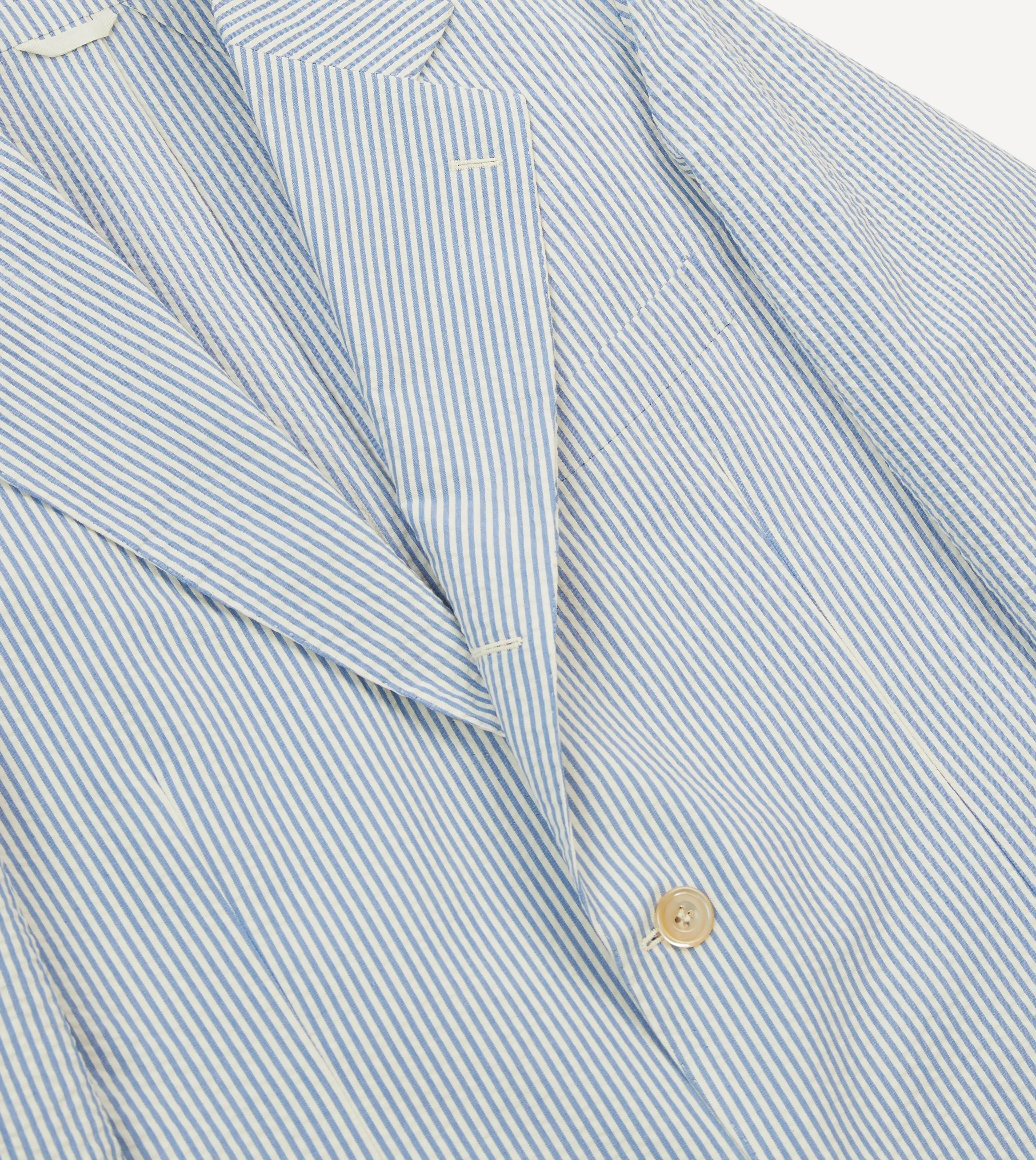 Durable Water Repellent Finish UV Protective Seersucker Cotton Tailored Jacket