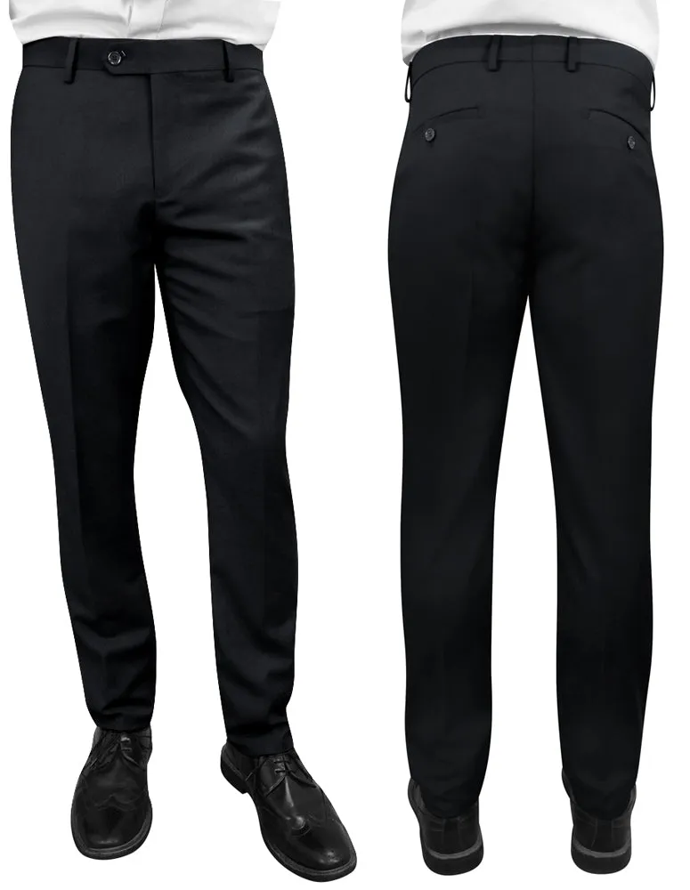 Relaxed Design Ultra Soft Blend BLACK SLIM FIT DRESS PANTS