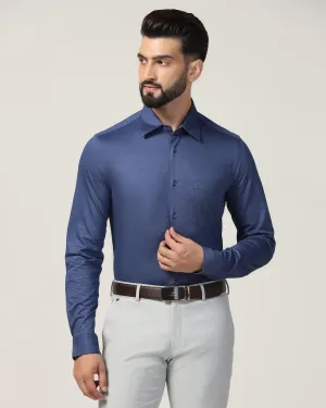 Formal Cobalt Solid Shirt - Boone Camouflage Print Bold Hue