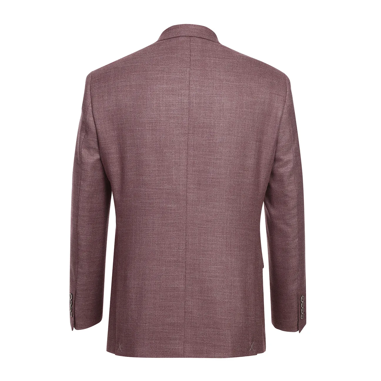 Alessandro Vitello by Renoir New Slim Fit Blazer Wine 294-25 Anti Pilling Surface Magnetic Closure System