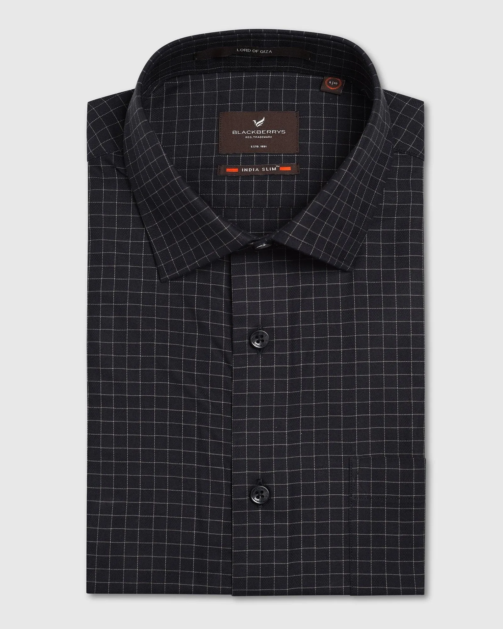 Formal Black Check Shirt - Watson Stylish Appearance