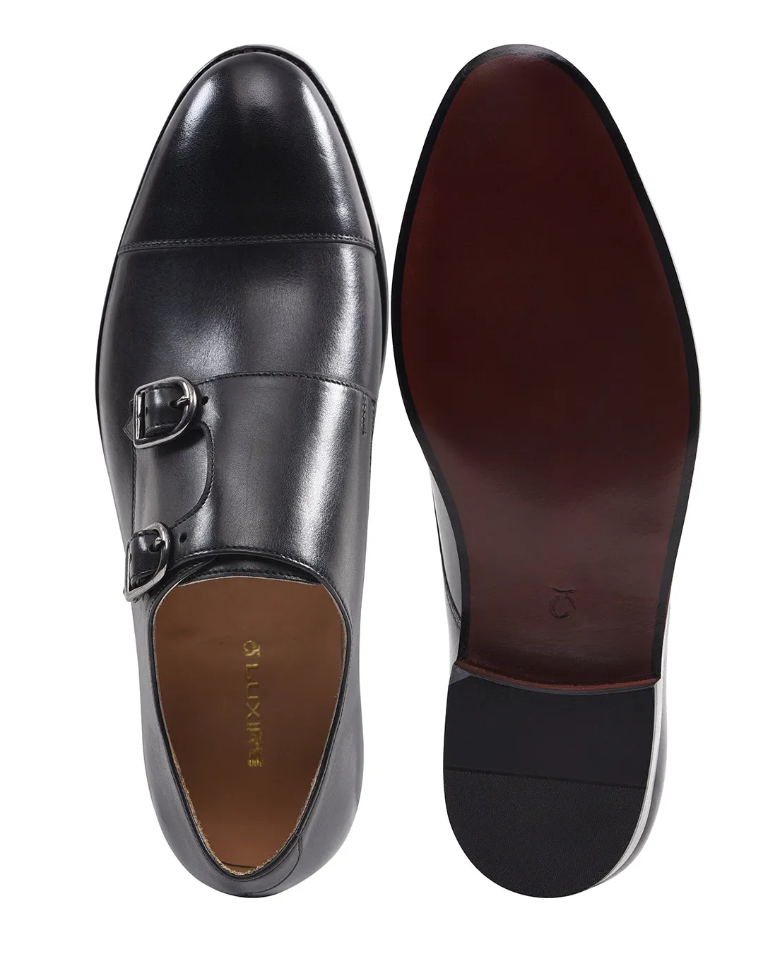 Fiber Mix Double Monk Strap Black