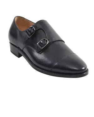 Double Monk Strap Black Shock Absorbing Midsole