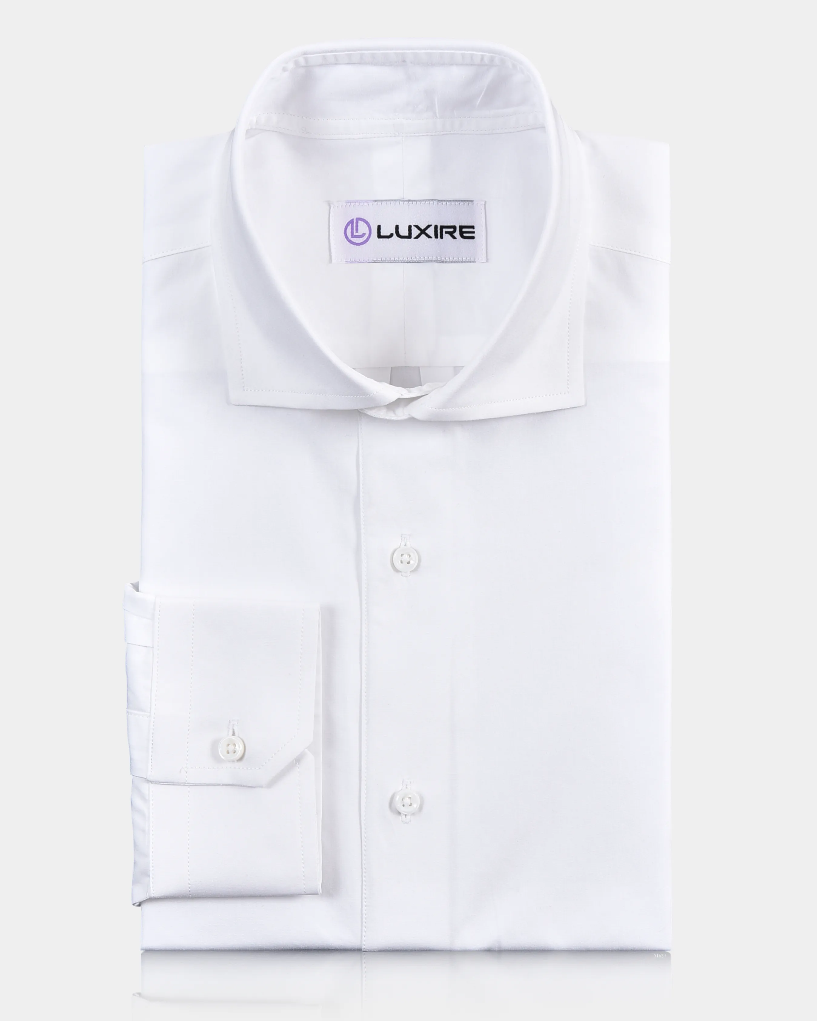 Brembana 2-Ply Giza White Broadcoth Shirt Breathable back panel