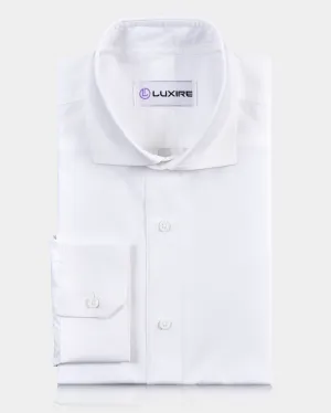 Brembana 2-Ply Giza White Broadcoth Shirt Breathable back panel