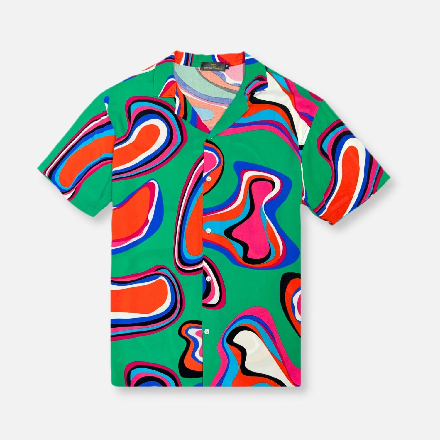 AntiSnag Threading Deaton Tropical Resort Revere Collar Shirt