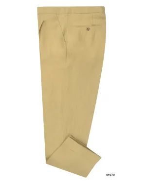 Goldish Yellow Linen Dress Pant High Quality Material