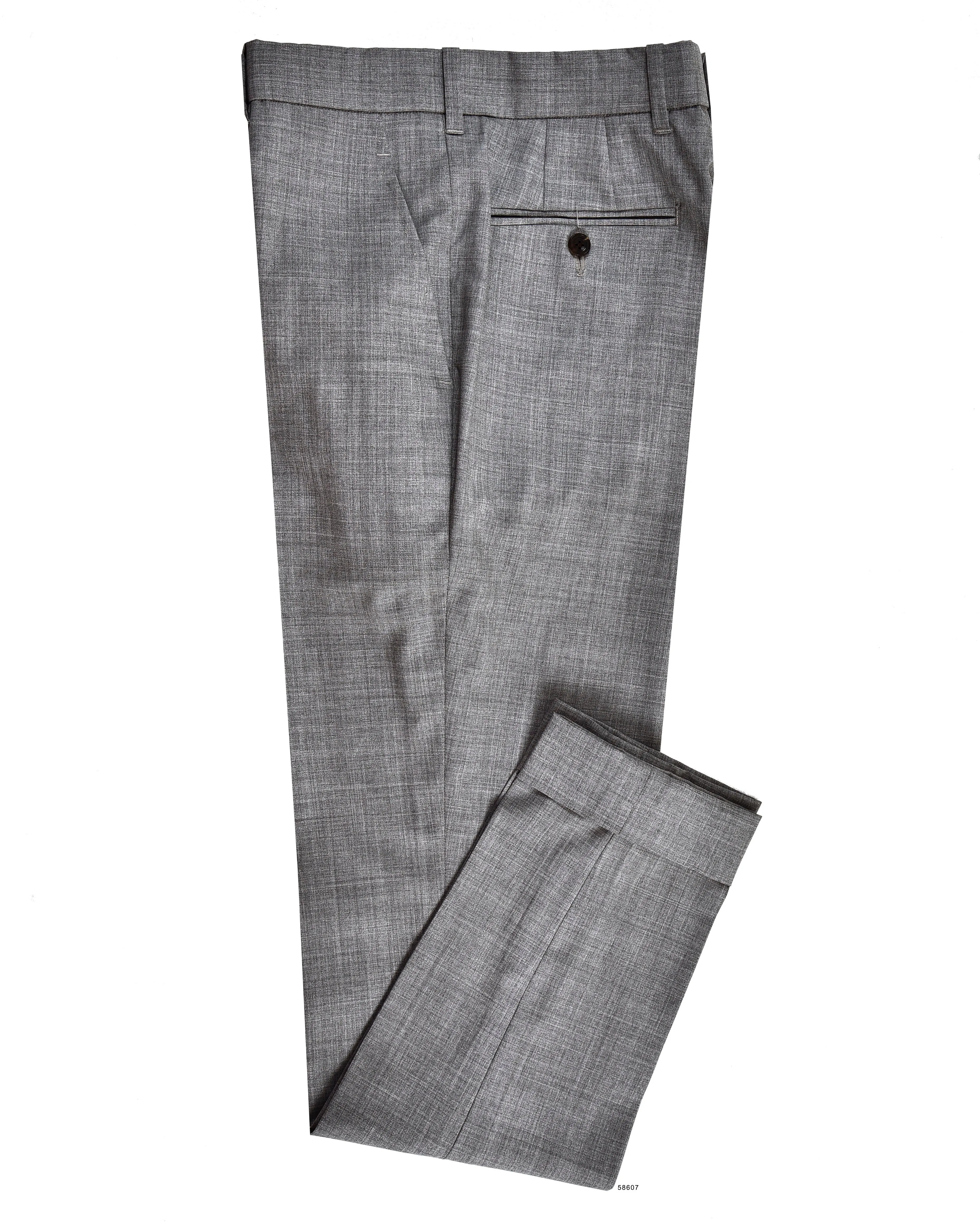 Adaptive Fit Vitale Barberis Canonico - 120s 2 Ply Summer Grey Dress Pant
