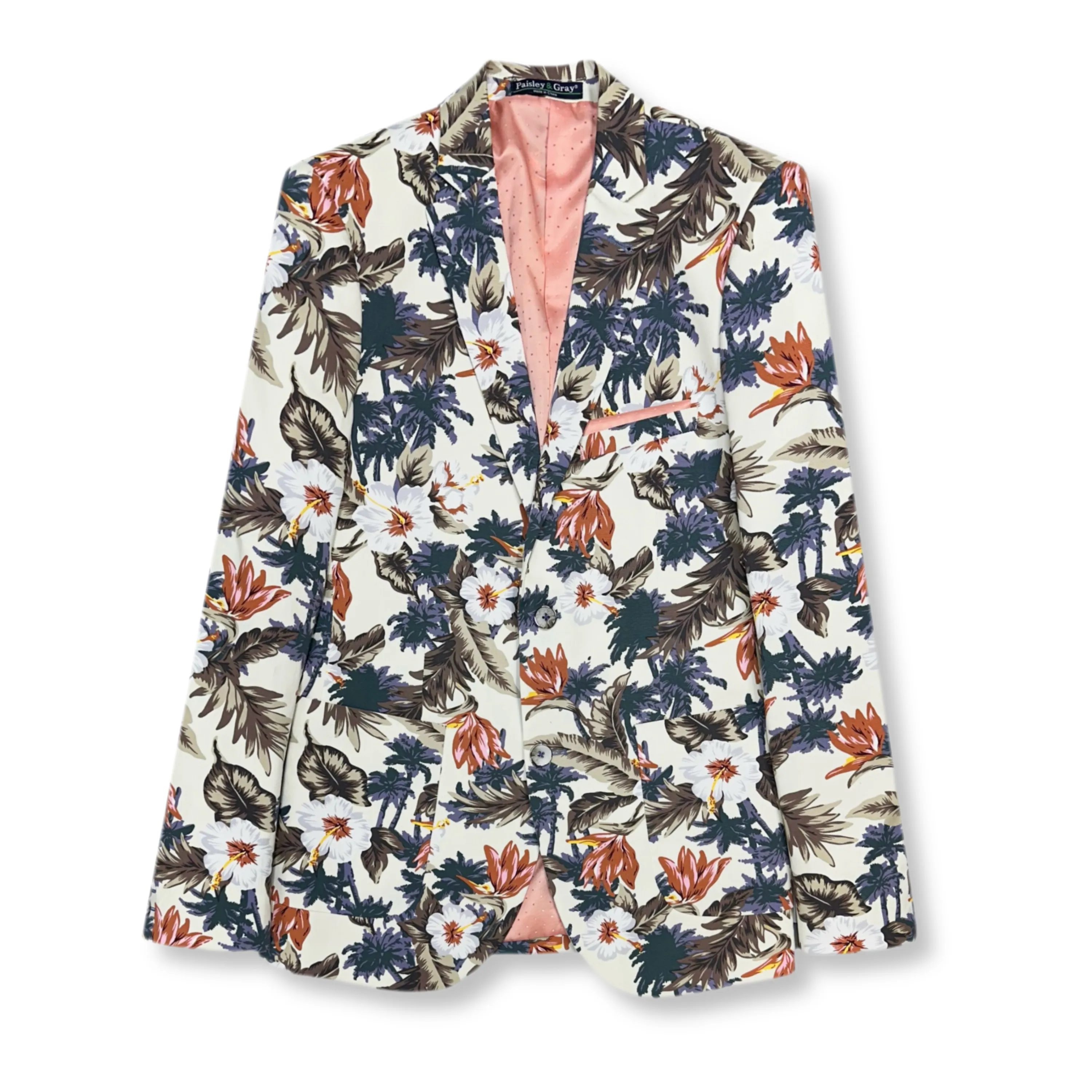 Quick Dry Material Dover Floral Notch Jacket