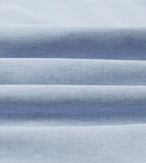 Soft touch finish Mid-Blue Cotton Oxford Cloth Button-Down Shirt