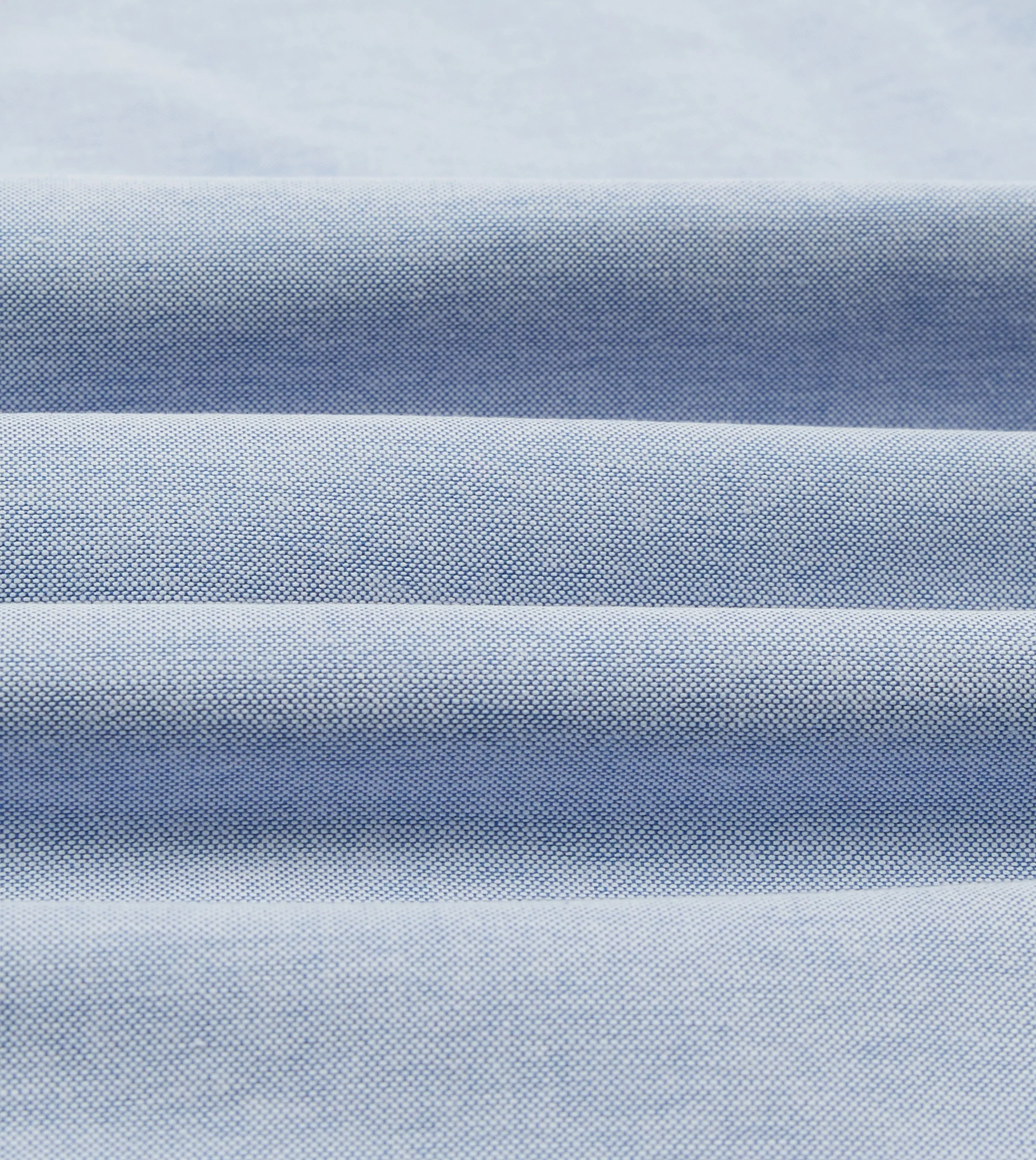 Soft touch finish Mid-Blue Cotton Oxford Cloth Button-Down Shirt