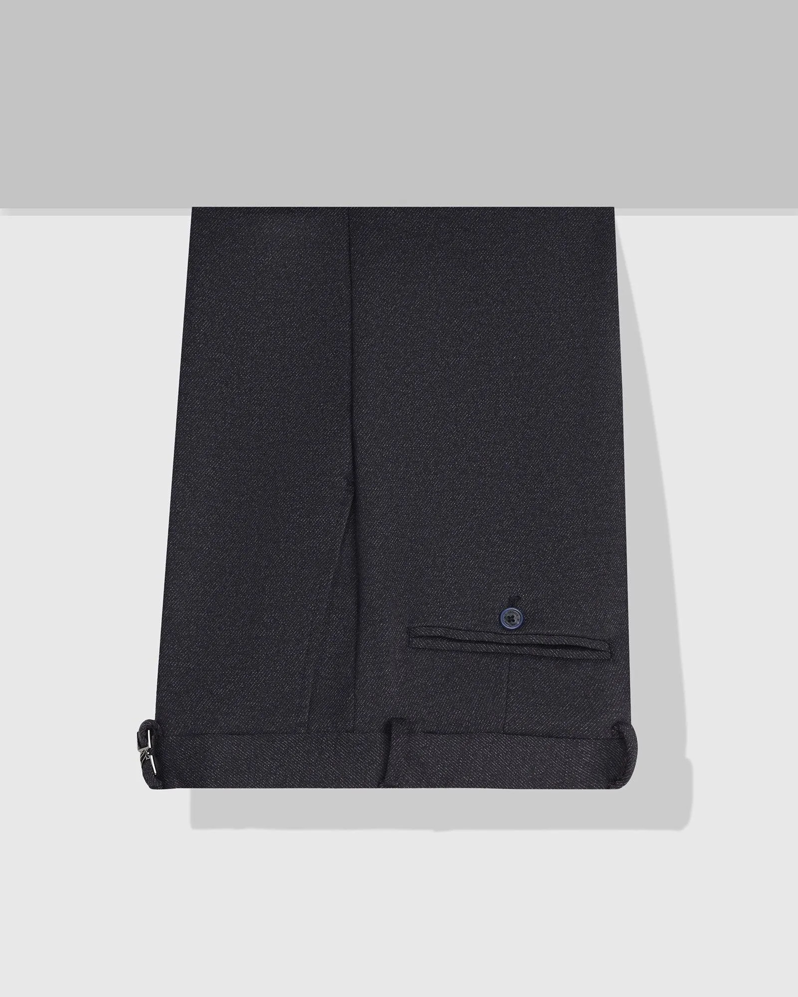 Slim Comfort B-95 Formal Navy Textured Trouser - Rover Minimalist Design