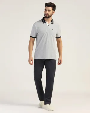 Slim Comfort B-95 Formal Navy Textured Trouser - Rover ripstop fabric Flattering Comfort Wear