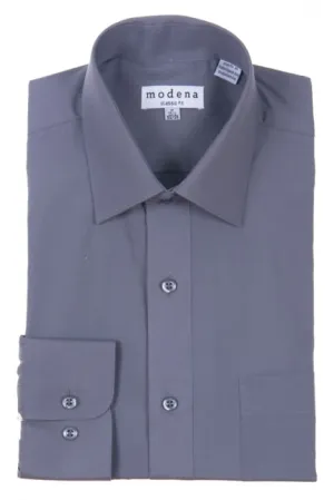 Classic Style Runway Inspired Modena Classic Fit Regular Cuff M300CL0R Charcoal